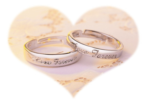 2 Anillos Promesa Plata 925 Amor Parejas Enamora 14 Febrero