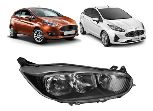 Optica Ford Fiesta Kinetic 2014 2015 2016 2017 Negra Derecha