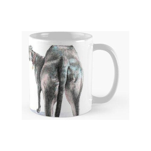 Taza Acuarela Y Tinta Galgo Calidad Premium