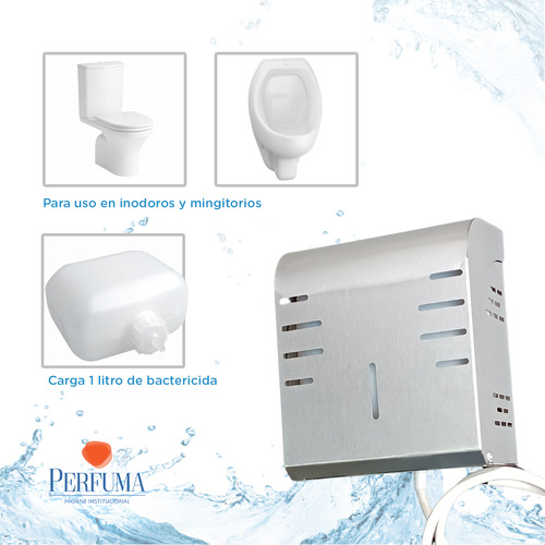 Dispenser Desodorizador Por Goteo De Acero Bactericida Baño