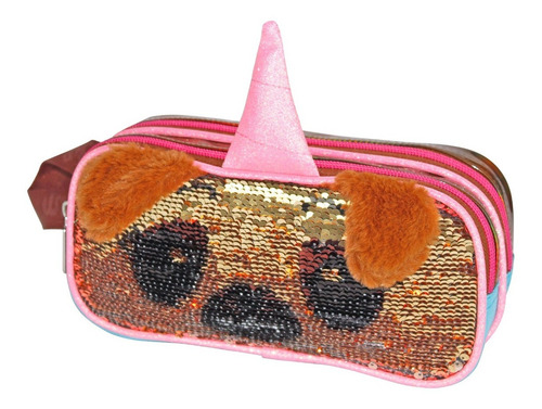 Lapicera Lentejuela Doble Compartimento Wilys Kids Wt386