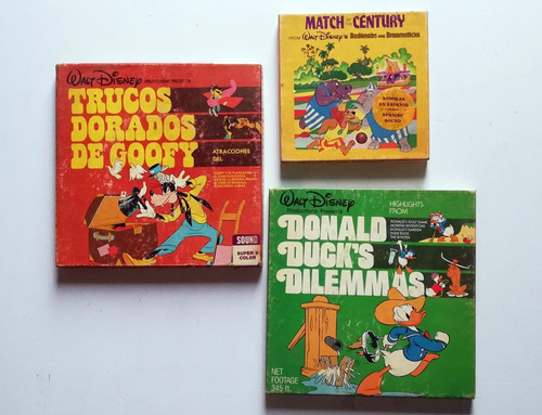 3 Películas Disney Super 8 Goofy Donald Travesuras De Bruja (Usado)