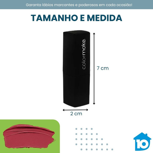 Batom Colormake Matte Longa Duração Alta Cobertura Profissio
