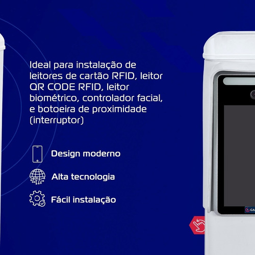Totem Simples Para Controle De Acesso De Pedestres Liso 1,65