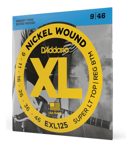 Encordoamento Guitarra .009-.046 D'addario Xl Nickel Wound