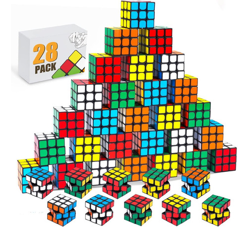 28 Pcs Mini Cubos De Rompecabezas Cubo Recuerdos De Fiesta