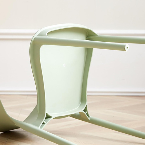 Set De 2 Sillas De Comedor Plástico Cielo - Cassias Liso Verde Claro Verde Claro