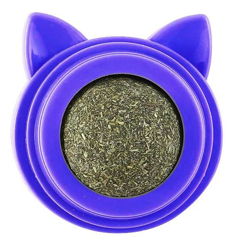 Crab Cat Catnip Bola Giratoria Hierba Gatera Juguete Gato X3 Color Azul