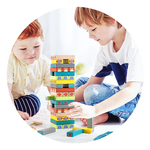 Jenga De Animalitos Phoohi Madera Ik0251