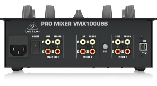 Imagen 3 de 3 de Vmx 100usb Mezclador De Dj Profesional De 2 Canales