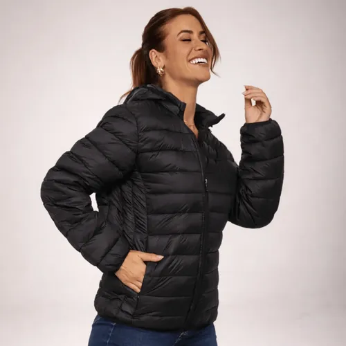 Jaqueta Bobojaco Feminina Puffer Impermeavel Capuz Removivel