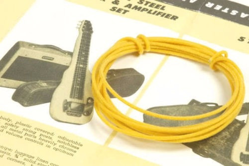 Fio Pano Cor Amarelo Eletrica Guitarra Fender 50cm Luthier