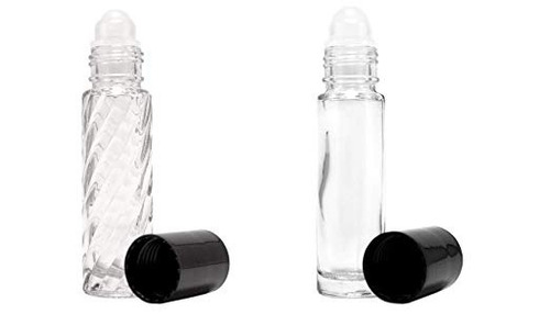 2 Roll-on Recargable De Cristal Botella De Perfume O Moneder