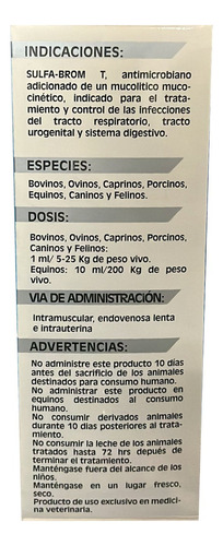 Sulfa Brom T Antimicrobiano Mucolitico 250ml