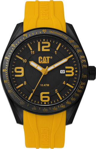 Reloj Cat Deportivo Oceania Lq.161.27.137 Local Daddona Color De La Malla Amarillo Color Del Bisel Negro Color Del Fondo Negro