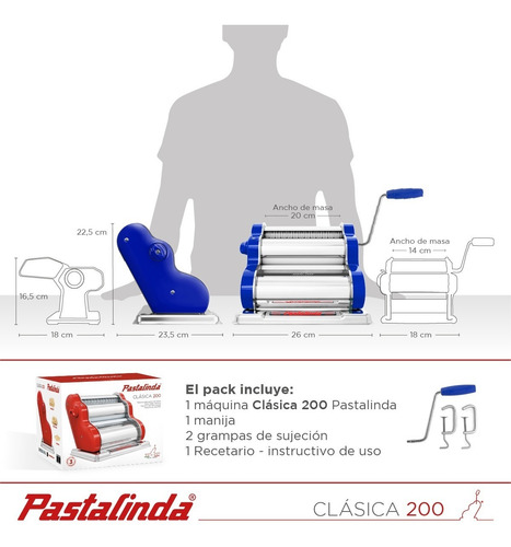 Imagen 9 de 10 de Pastalinda Máquina Clásica 200 Azul