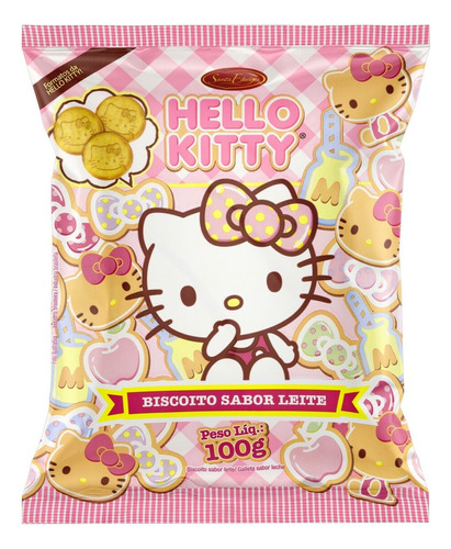 Biscoito Leite Hello Kitty Santa Edwiges Pacote 100g