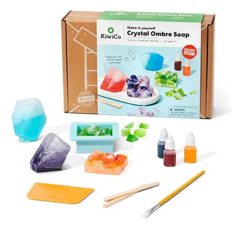 comprar Kiwico Kit De Fabricación De Jabón De Geoda De Cristal, E.