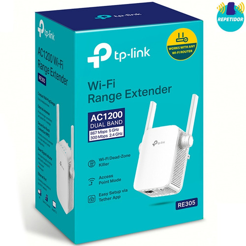 Repetidor Wi-fi Ac1200 De Tp-link - Re305 Color Blanco