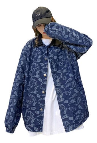 Chaqueta De Mezclilla Bf Bordada Con Flores De Anacardo Para