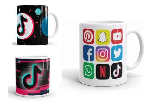 Imagen 6 de 9 de Tazas Personalizadas Diseños De Tik Tok C/caja Sublimada