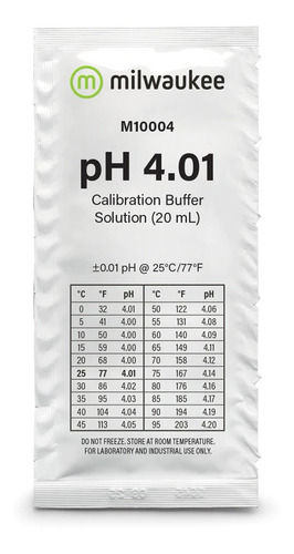 Buffer De Ph De 4,01 - 20ml Para Calibración De Peachímetro