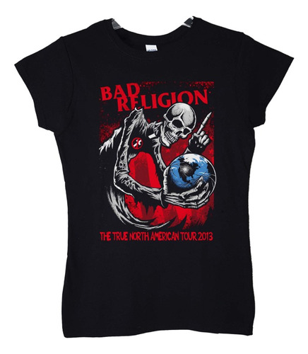 Polera Mujer Bad Religion True North Am Tour 2013 Punk Abomi