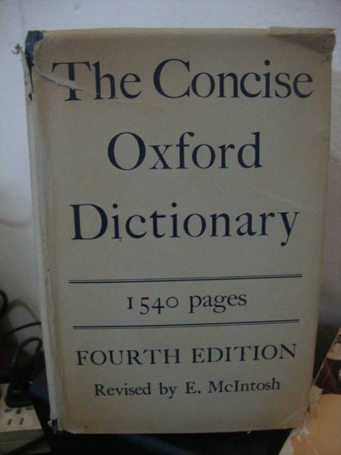 The Concise Oxford Dictionary - Fourth Edition