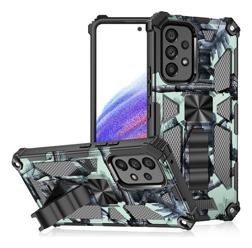 Funda Magnética Camouflage Armour Para Samsung S22 Plus