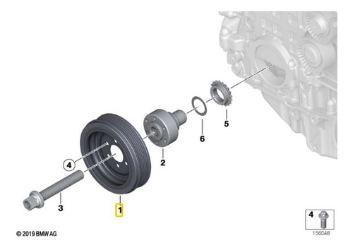 Polea Cigüeñal Damper Para Bmw Serie 3 E90 Lci 335i N55