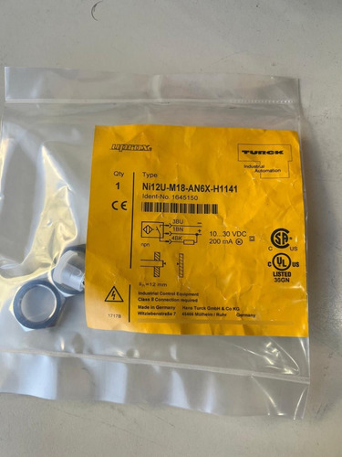 Sensor Inductivo Turck Ni12u-m18-an6x-h1141 1645150