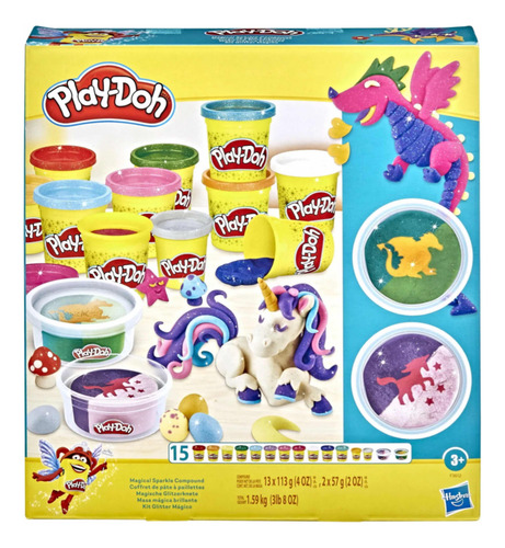 Play Doh Set De Masas Mágicas Brillantes Hasbro