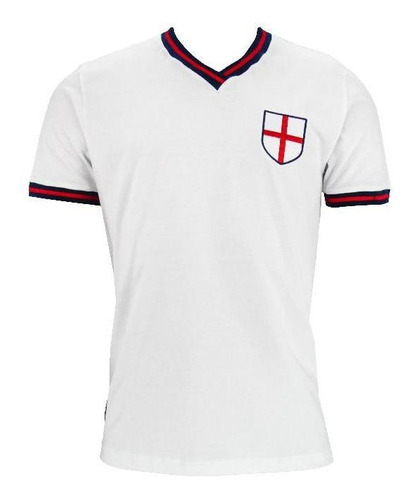 Camiseta Linha Retro Inglaterra Branca - Masculino