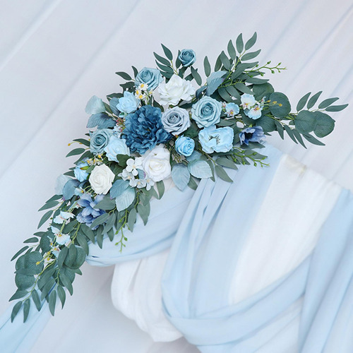2 Piezas De Flores De Arco De Boda Hechas A Mano Para