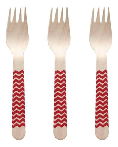 Tenedor Chevron X 10 Rojo