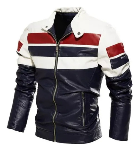 A Chaqueta De Cuero Pu Pilot Para Hombre, A Juego Con .