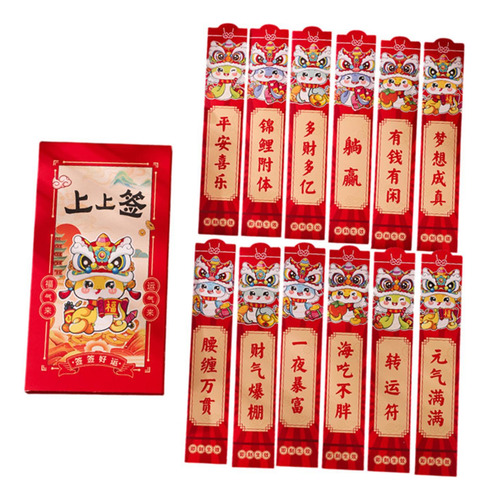 12pçs Envelopes Vermelhos Festival Lunar Tradicional
