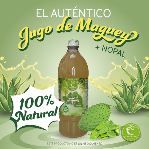 Jugo Magey Con Nopal Verde Santo Natural Original 1 L