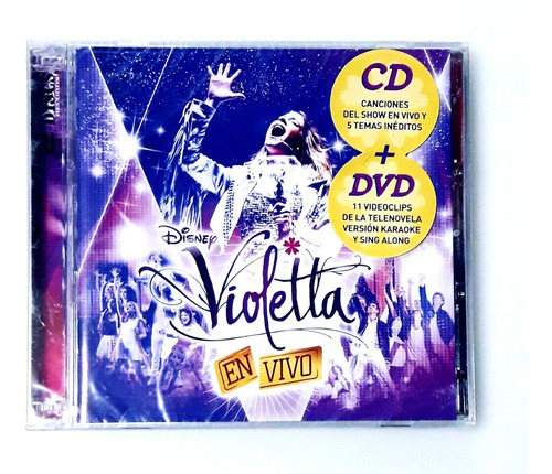 Cd Nuevo Oka Sellado Violetta ( Tini ) Vivo + Dvd  Disney 