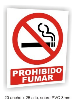 Señal Prohibido Fumar, No Fume Aviso Letrero