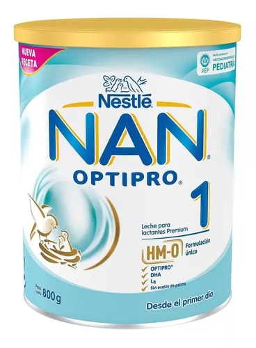 Leche de fórmula en polvo sin TACC Nestlé Nan Optipro 1 en lata de