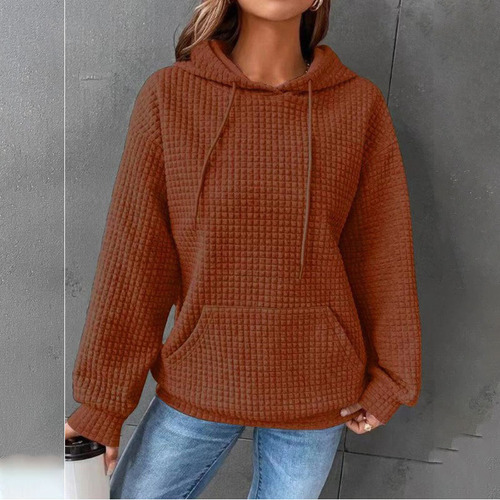 A Sudadera Casual Con Capucha Para Mujer