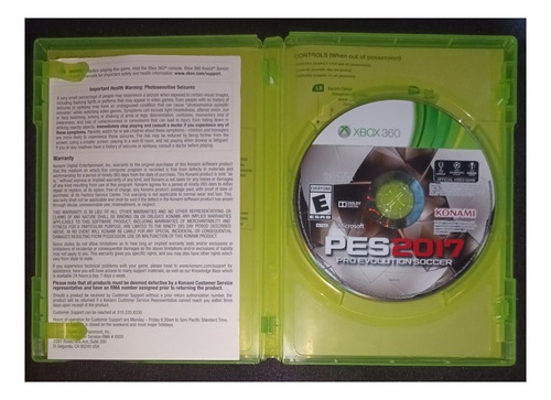 Pes 2017 Juego Xbox 360 Físico (Usado)