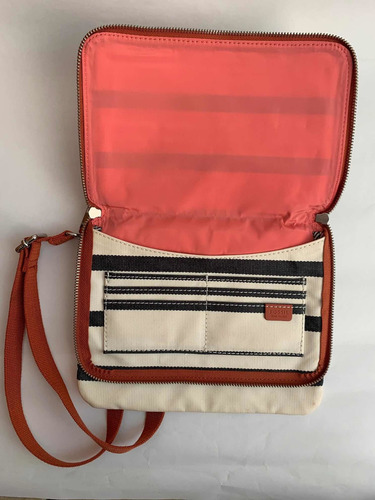 Imagen 5 de 8 de Crossbody Fossil 100 Original Color Azul Marino Y Blanco
