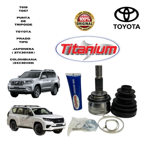 Punta Tripoide Toyota Prado Tipo  ( Japonesa Y Colombiana ) 