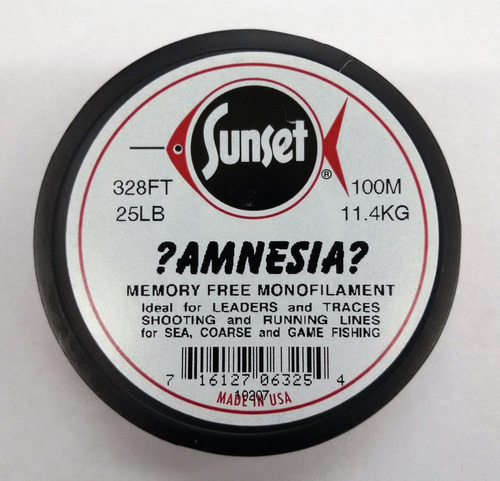 Nylon Amnesia Baja Memoria Pesca Sutura 25lbs Varios Colores