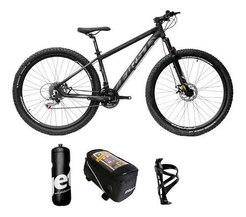 Bicicleta Aro First 24v Freio Disco T15 + Brindes - Preto