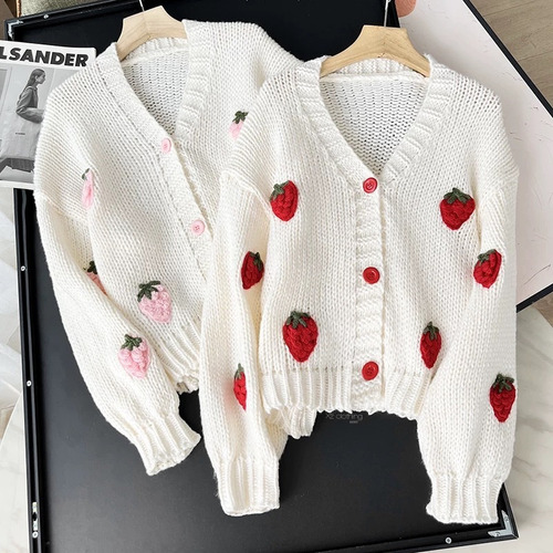 Nuevo Abrigo De Punto Con Cuello En V De Invierno Twist Stra
