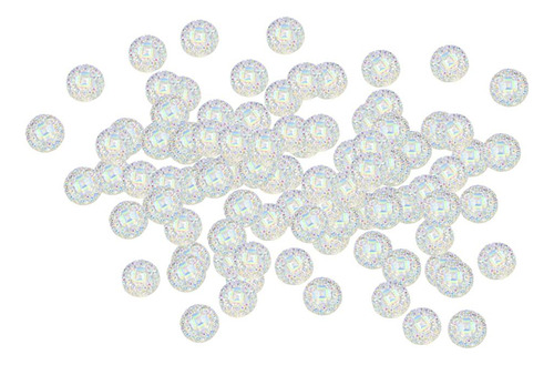 12 Mm Resina Ronda Rhinestone Adornos De Espalda Plana