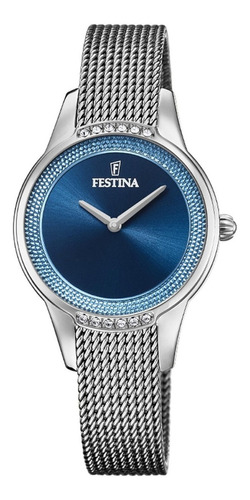 Reloj Festina Mujer F20494/2 Color de la malla Plateado Color del bisel Plateado Color del fondo Azul